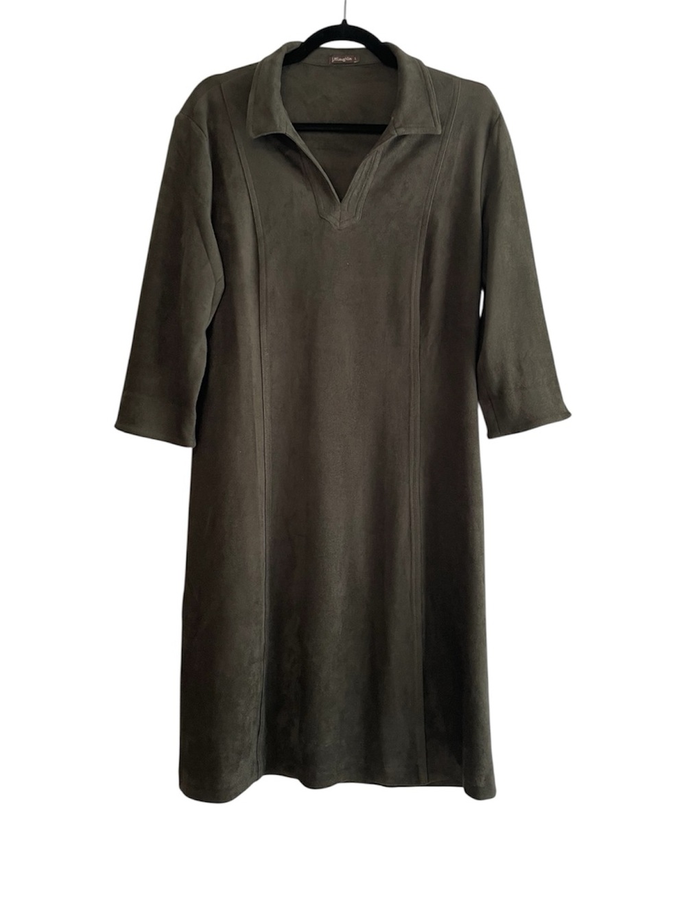 J. McLaughlin Faux Suede Collared Dress Size Large